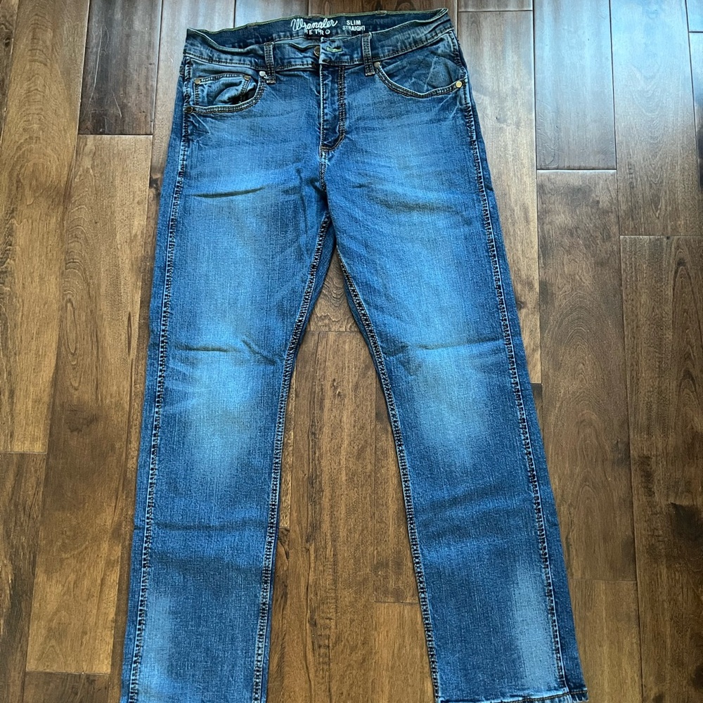 Men's Straight Fit Blue Jeans